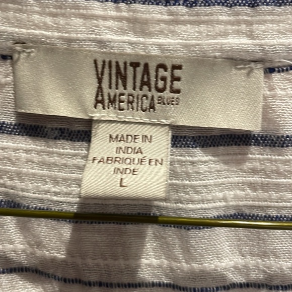 Vintage America casual faux wrap blouse (L) - Picture 5 of 8